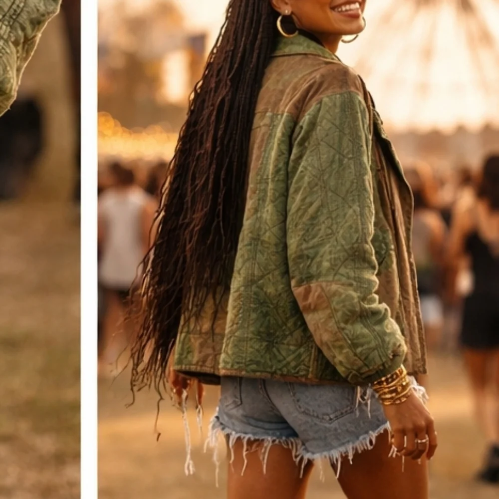 RARE ✨️ Free People x We The Free Hope Military Quilted Jacket - Picture 3 of 9